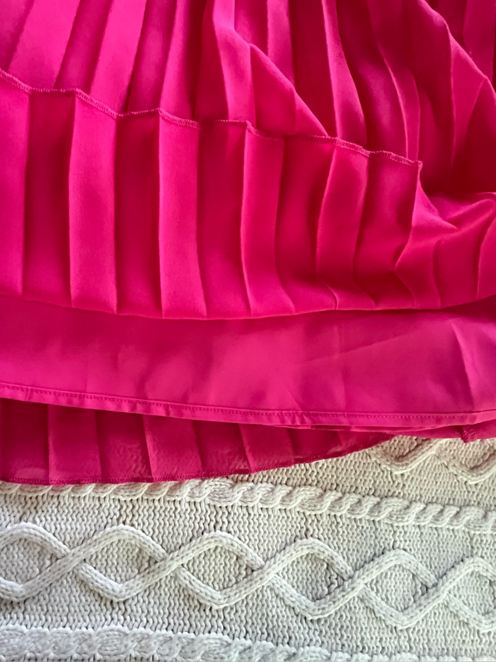 New! Sam Edelman Hot Pink Sleeveless Pleated Midi Dress Women’s Size 8 - Picture 6 of 16